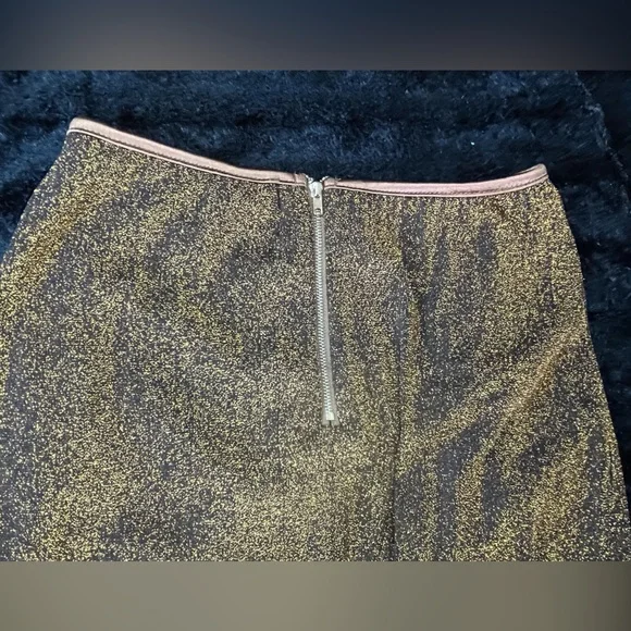 Windsor brown and gold shimmering skirt. Size Medium. - Picture 5 of 9